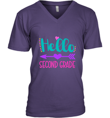 Hello Second Grade 2nd Grade Teachers Students Gift Men's V-Neck Men's V-Neck - belovedtshirt