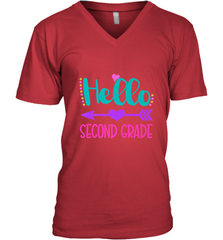Hello Second Grade 2nd Grade Teachers Students Gift Men's V-Neck Men's V-Neck - belovedtshirt