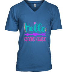 Hello Second Grade 2nd Grade Teachers Students Gift Men's V-Neck Men's V-Neck - belovedtshirt