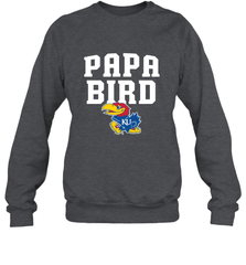 Kansas Jayhawks Papa Bird Crewneck Sweatshirt Crewneck Sweatshirt - belovedtshirt