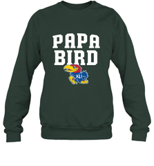 Kansas Jayhawks Papa Bird Crewneck Sweatshirt Crewneck Sweatshirt - belovedtshirt