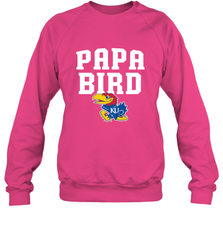 Kansas Jayhawks Papa Bird Crewneck Sweatshirt Crewneck Sweatshirt - belovedtshirt