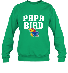Kansas Jayhawks Papa Bird Crewneck Sweatshirt Crewneck Sweatshirt - belovedtshirt