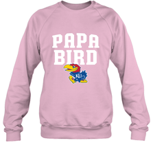 Kansas Jayhawks Papa Bird Crewneck Sweatshirt Crewneck Sweatshirt - belovedtshirt