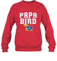Kansas Jayhawks Papa Bird Crewneck Sweatshirt Crewneck Sweatshirt - belovedtshirt