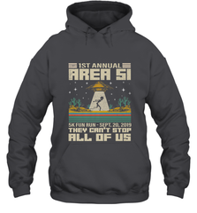 Storm Area 51 5K Fun Run They Can't Stop Us All Vintage UFO Hooded Sweatshirt Hooded Sweatshirt - belovedtshirt