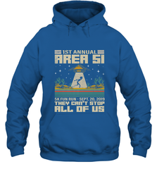 Storm Area 51 5K Fun Run They Can't Stop Us All Vintage UFO Hooded Sweatshirt Hooded Sweatshirt - belovedtshirt