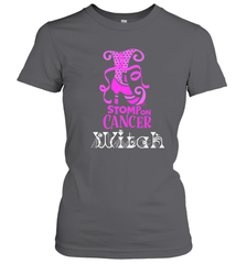 Stomp On Cancer Witch High Heel Breast Cancer Halloween Women's T-Shirt Women's T-Shirt - belovedtshirt