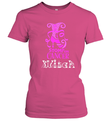 Stomp On Cancer Witch High Heel Breast Cancer Halloween Women's T-Shirt Women's T-Shirt - belovedtshirt
