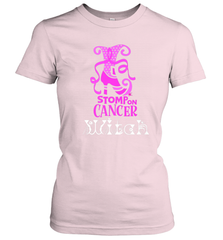 Stomp On Cancer Witch High Heel Breast Cancer Halloween Women's T-Shirt Women's T-Shirt - belovedtshirt
