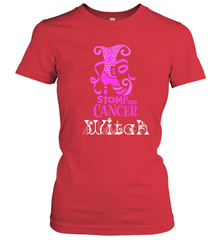 Stomp On Cancer Witch High Heel Breast Cancer Halloween Women's T-Shirt Women's T-Shirt - belovedtshirt