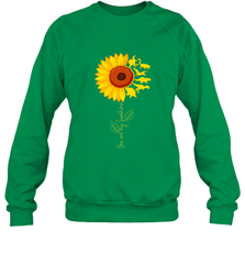 You're My Sunshine Sunflower Dinosaur T Rex Crewneck Sweatshirt Crewneck Sweatshirt - belovedtshirt