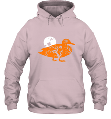Funny Gift Witch Bat Web Moon Pumpkin Tree in Halloween Duck Hooded Sweatshirt Hooded Sweatshirt - belovedtshirt