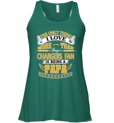 NFL The Only Thing I Love More Than Being A Los Angeles Chargers Fan Is Being A Papa Football Women's Racerback Tank Women's Racerback Tank - belovedtshirt