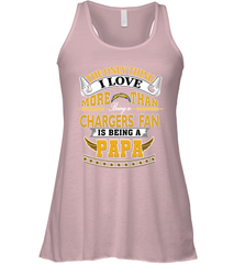 NFL The Only Thing I Love More Than Being A Los Angeles Chargers Fan Is Being A Papa Football Women's Racerback Tank Women's Racerback Tank - belovedtshirt