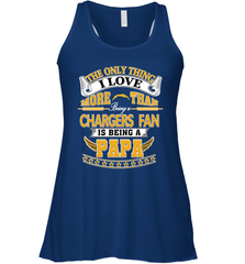 NFL The Only Thing I Love More Than Being A Los Angeles Chargers Fan Is Being A Papa Football Women's Racerback Tank Women's Racerback Tank - belovedtshirt