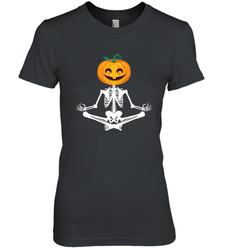 Halloween Yoga Zen Meditation Pumpkin skeleton Gift idea Women's Premium T-Shirt