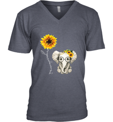 You Are My Sunshine Hippie Sunflower Elephant Gift Friend Men's V-Neck Men's V-Neck - belovedtshirt