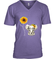 You Are My Sunshine Hippie Sunflower Elephant Gift Friend Men's V-Neck Men's V-Neck - belovedtshirt