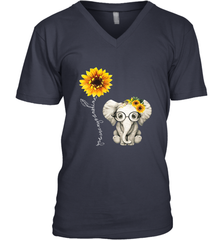 You Are My Sunshine Hippie Sunflower Elephant Gift Friend Men's V-Neck Men's V-Neck - belovedtshirt