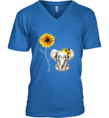 You Are My Sunshine Hippie Sunflower Elephant Gift Friend Men's V-Neck Men's V-Neck - belovedtshirt