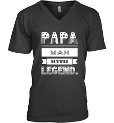Papa Man Myth Legend Father's Day Dad Veteran Gift Men's V-Neck Men's V-Neck - belovedtshirt