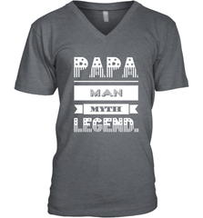 Papa Man Myth Legend Father's Day Dad Veteran Gift Men's V-Neck Men's V-Neck - belovedtshirt