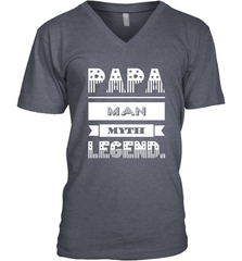 Papa Man Myth Legend Father's Day Dad Veteran Gift Men's V-Neck Men's V-Neck - belovedtshirt