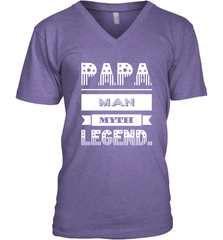 Papa Man Myth Legend Father's Day Dad Veteran Gift Men's V-Neck Men's V-Neck - belovedtshirt