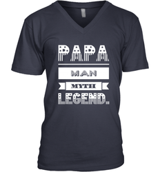 Papa Man Myth Legend Father's Day Dad Veteran Gift Men's V-Neck