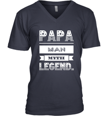 Papa Man Myth Legend Father's Day Dad Veteran Gift Men's V-Neck Men's V-Neck - belovedtshirt