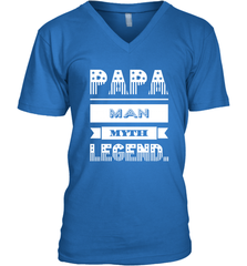 Papa Man Myth Legend Father's Day Dad Veteran Gift Men's V-Neck Men's V-Neck - belovedtshirt
