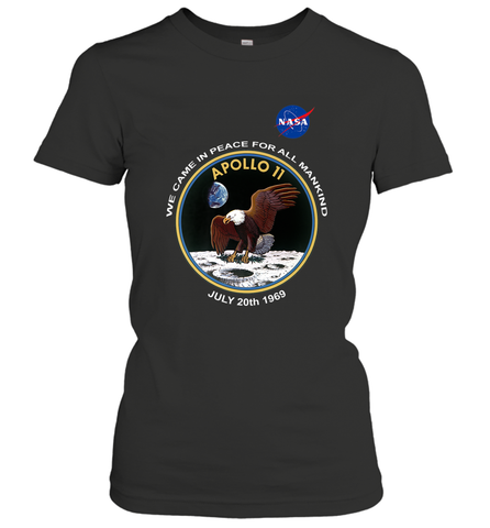 NASA Apollo 11 Moon Landing Women's T-Shirt Women's T-Shirt / Black / S Women's T-Shirt - belovedtshirt