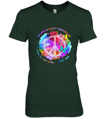 Woodstocks 50th Anniversary Peace Love tee Women's Premium T-Shirt Women's Premium T-Shirt - belovedtshirt