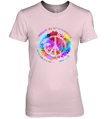 Woodstocks 50th Anniversary Peace Love tee Women's Premium T-Shirt Women's Premium T-Shirt - belovedtshirt