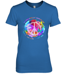 Woodstocks 50th Anniversary Peace Love tee Women's Premium T-Shirt Women's Premium T-Shirt - belovedtshirt