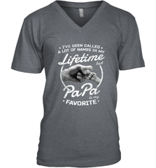 Papa Fathers Day Grandpa or Dad Men's V-Neck Men's V-Neck - belovedtshirt
