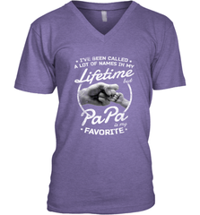Papa Fathers Day Grandpa or Dad Men's V-Neck Men's V-Neck - belovedtshirt