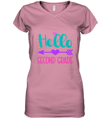 Hello Second Grade 2nd Grade Teachers Students Gift Women's V-Neck T-Shirt Women's V-Neck T-Shirt - belovedtshirt
