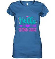 Hello Second Grade 2nd Grade Teachers Students Gift Women's V-Neck T-Shirt Women's V-Neck T-Shirt - belovedtshirt