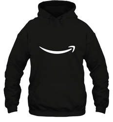 Smile Shirt  White Logo Hooded Sweatshirt