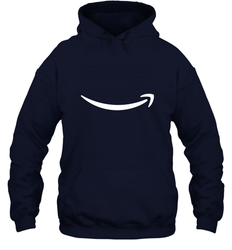 Smile Shirt  White Logo Hooded Sweatshirt