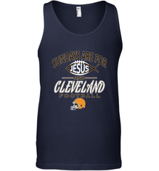 Sundays Are For Jesus and Cleveland Funny Christian Football Men's Tank Top Men's Tank Top - belovedtshirt