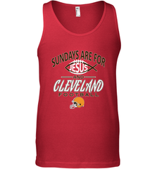 Sundays Are For Jesus and Cleveland Funny Christian Football Men's Tank Top Men's Tank Top - belovedtshirt
