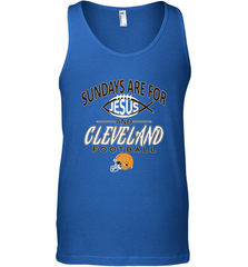 Sundays Are For Jesus and Cleveland Funny Christian Football Men's Tank Top Men's Tank Top - belovedtshirt