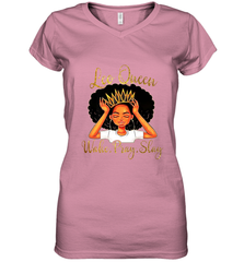 Leo Queens Are Born in July 23 August 22 Women's V-Neck T-Shirt Women's V-Neck T-Shirt - belovedtshirt