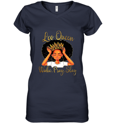 Leo Queens Are Born in July 23 August 22 Women's V-Neck T-Shirt