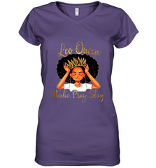 Leo Queens Are Born in July 23 August 22 Women's V-Neck T-Shirt Women's V-Neck T-Shirt - belovedtshirt