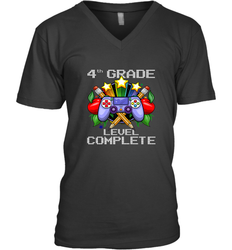 4th Grade Level Complete Back To School Gift Boys Girls Men's V-Neck