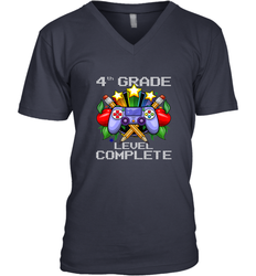 4th Grade Level Complete Back To School Gift Boys Girls Men's V-Neck